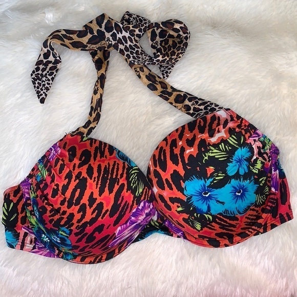 Victoria’s Secret Tropical Cheetah Bombshell Bikini Top - Picture 1 of 4